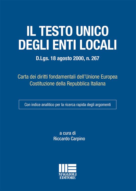 Il Testo Unico degli enti locali - Riccardo Carpino - copertina