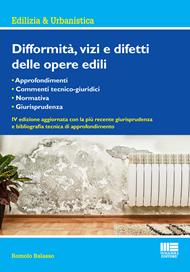 Difformità, vizi e difetti delle opere edili