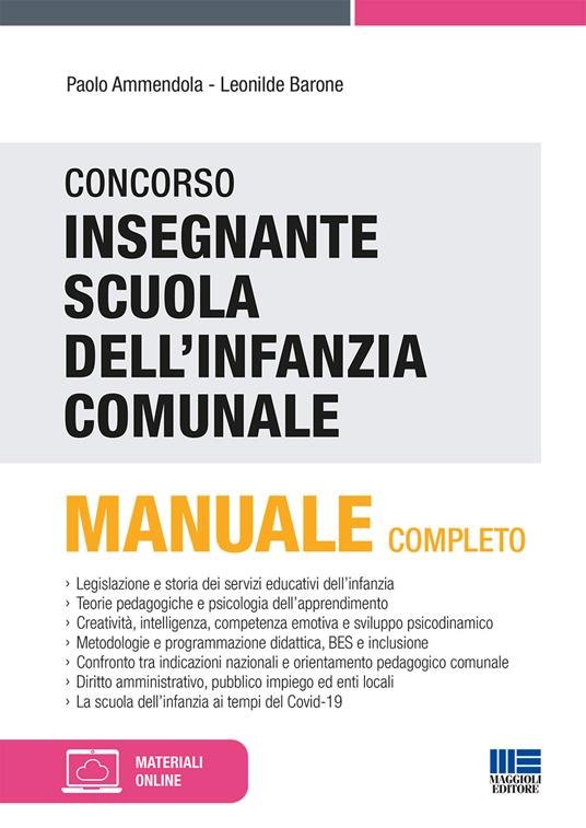 Concorso Insegnante Scuola dell’infanzia comunale. Con espansione online - Paolo Ammendola,Leonilde Barone - copertina