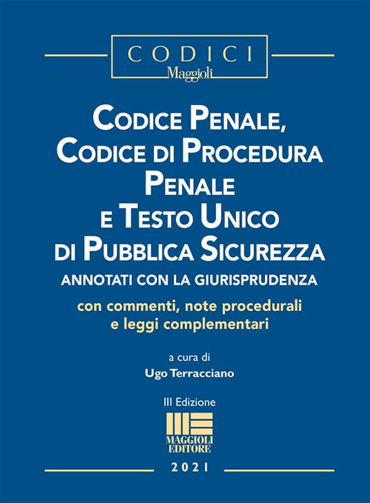 Codice penale, codice di procedura penale e Testo Unico di pubblica sicurezza - copertina