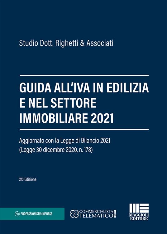 Guida all'IVA in edilizia e nel settore immobiliare 2021 - copertina