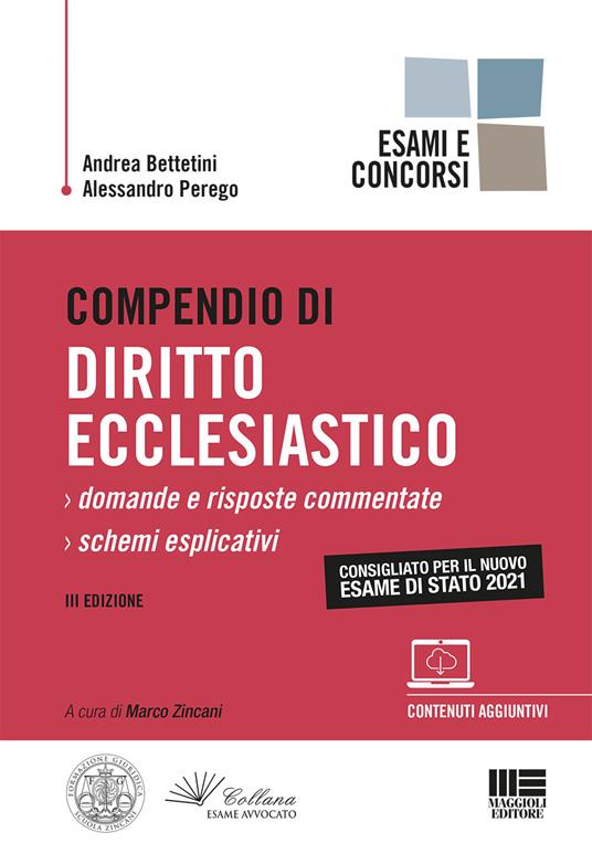 Compendio di diritto ecclesiastico. Con espansione online - Andrea Bettetini,Alessandro Perego - copertina