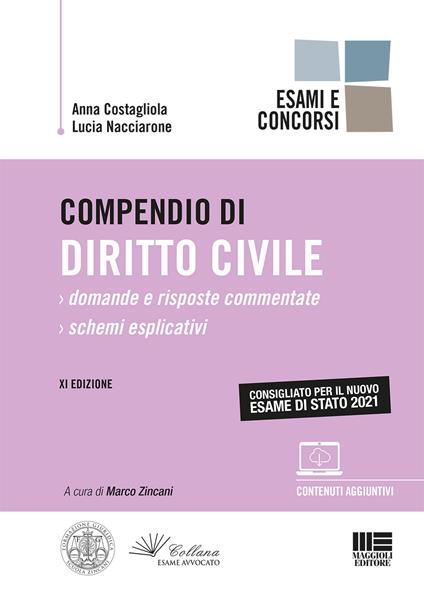 Compendio di diritto civile. Con Contenuto digitale per download e accesso online - Anna Costagliola,Lucia Nacciarone - copertina