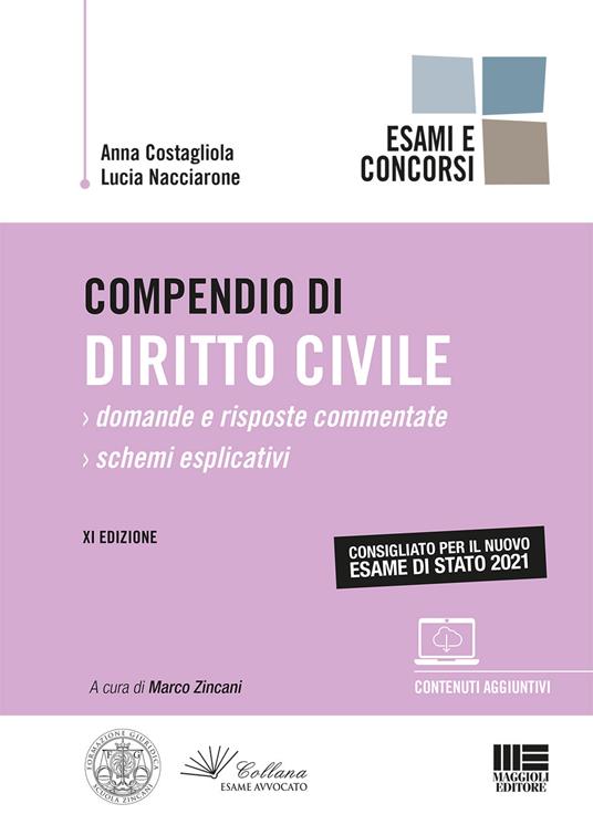 Compendio di diritto civile. Con Contenuto digitale per download e accesso online - Anna Costagliola,Lucia Nacciarone - copertina