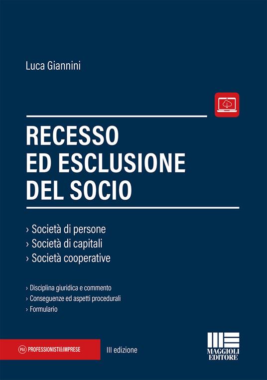 Recesso ed esclusione del socio - Luca Giannini - copertina