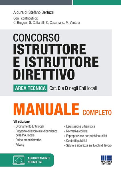 Concorso istruttore e istruttore direttivo. Area tecnica cat. C e D negli Enti locali. Con aggiornamento online - copertina