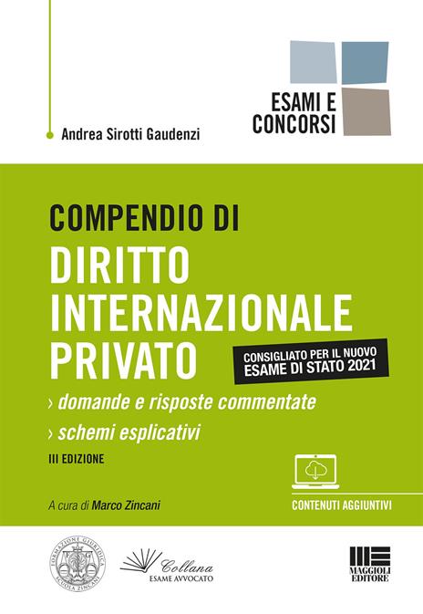 Compendio di diritto internazionale privato - Andrea Sirotti Gaudenzi - copertina