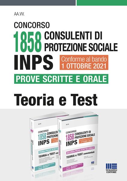 Concorso 1858 Consulenti di protezione sociale INPS. Prove scritte e orale. Kit - copertina