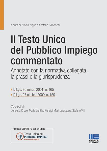 Il testo unico del pubblico impiego commentato - copertina