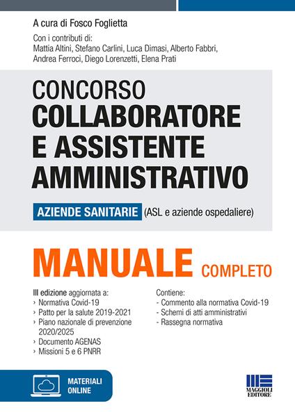 Concorso per collaboratore e assistente amministrativo nelle aziende sanitarie (ASL e aziende ospedaliere). Manuale di preparazione - copertina