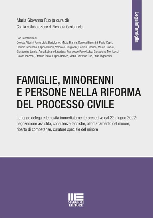 Famiglie, minorenni e persone nella riforma del processo civile - copertina