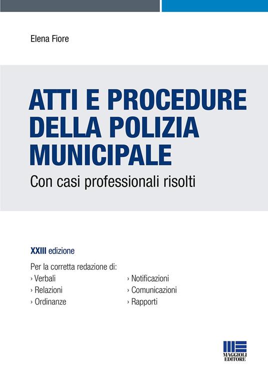 Atti e procedure della polizia municipale - Elena Fiore - copertina