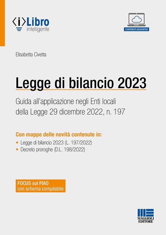 Legge di bilancio 2023 - Elisabetta Civetta - copertina
