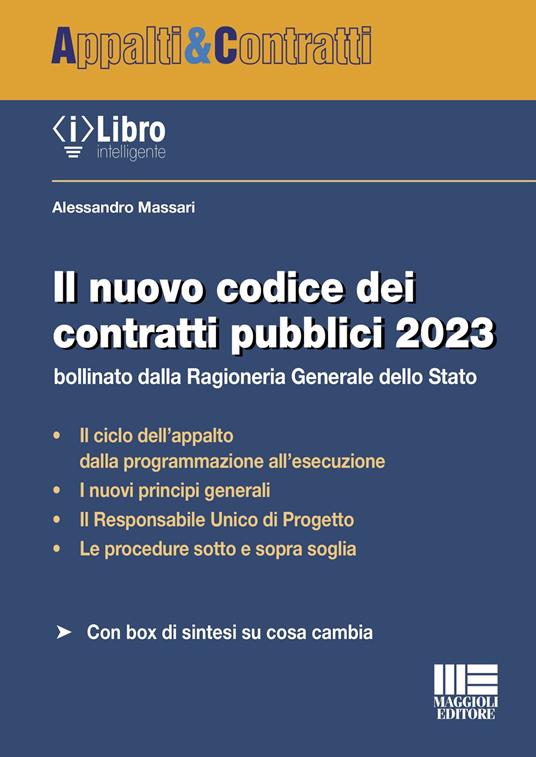 Il nuovo codice dei contratti pubblici 2023 - Alessandro Massari - copertina