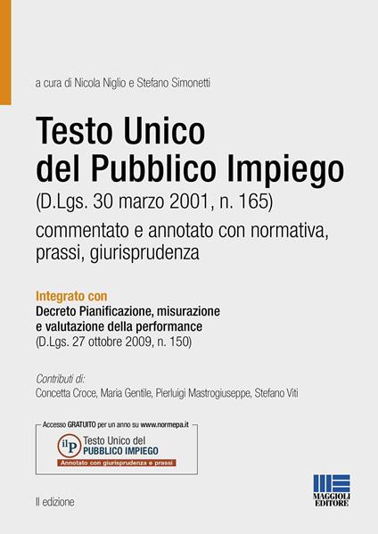 Il testo unico del pubblico impiego commentato - copertina