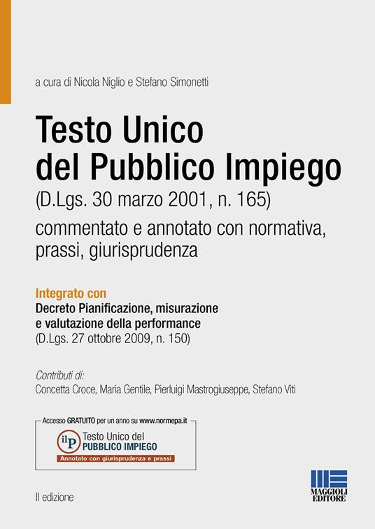 Il testo unico del pubblico impiego commentato - copertina