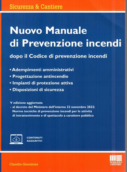 Nuovo manuale di prevenzione incendi - Claudio Giacalone - copertina