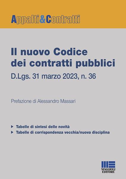 Il nuovo codice dei contratti pubblici 2023 - Alessandro Massari - copertina