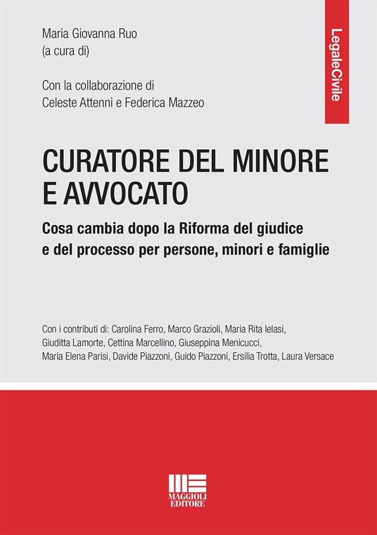 Curatore del minore e avvocato. Cosa cambia dopo la riforma del giudice e del processo per persone, minori e famiglie - Maria Giovanna Ruo - copertina