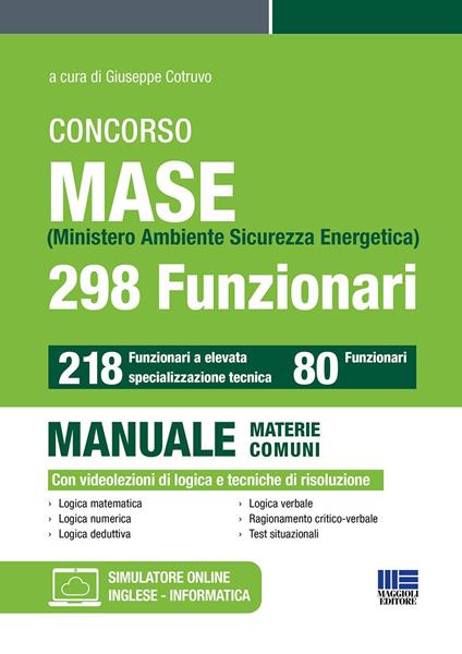 Concorso ministero ambiente sicurezza energetica. 298 funzionari. Manuale materie comuni. Con espansione online - Giuseppe Cotruvo - copertina