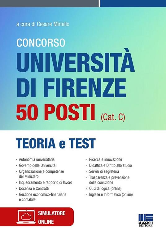 Concorso Università di Firenze 50 posti (cat. C). Teoria e test. Con espansione online - copertina
