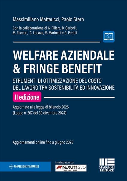 Welfare aziendale & fringe benefit. Strumenti di ottimizzazione del costo del lavoro tra sostenibilità ed innovazione - Massimiliano Matteucci,Paolo Stern - copertina