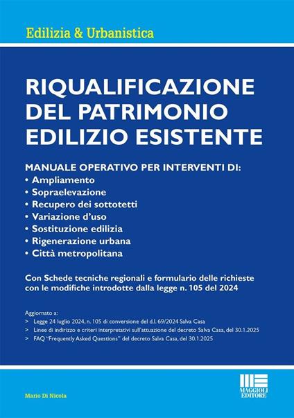 Riqualificazione del patrimonio edilizio esistente - Mario Di Nicola - copertina