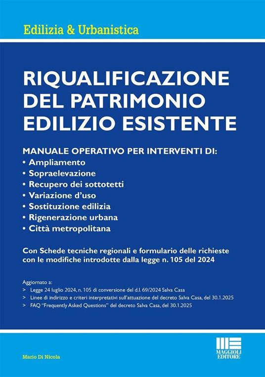 Riqualificazione del patrimonio edilizio esistente - Mario Di Nicola - copertina