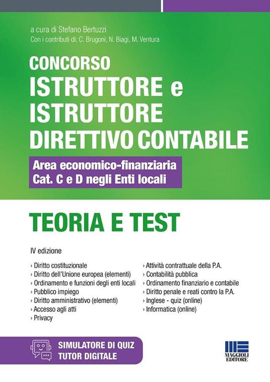 Concorso istruttore e istruttore direttivo contabile. Area economico-finanziaria Cat. C e D negli enti locali. Teoria e test. Con software di simulazione - copertina