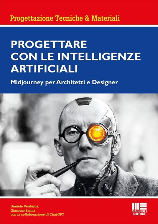 Progettare con le Intelligenze Artificiali. Midjourney per architetti e designer - Daniele Verdesca,Giacomo Sanna - copertina