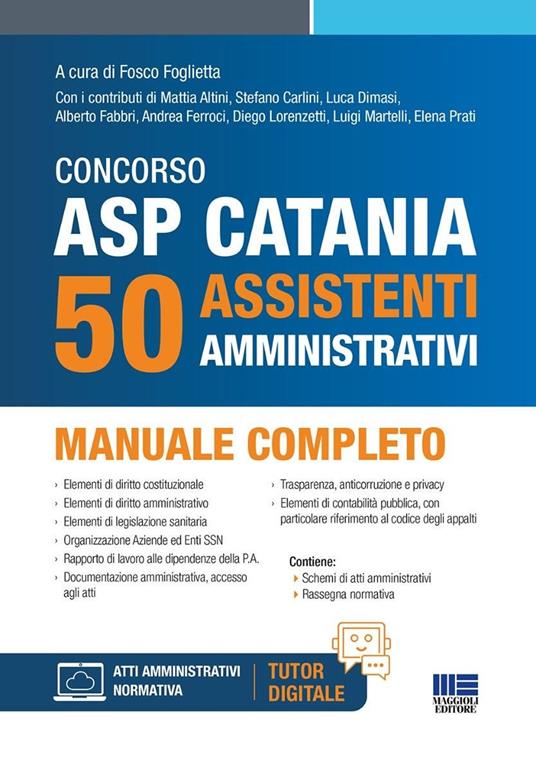Concorso ASP Catania. 50 assistenti amministrativi. Manuale completo. Con espansione online - Fosco Foglietta - copertina
