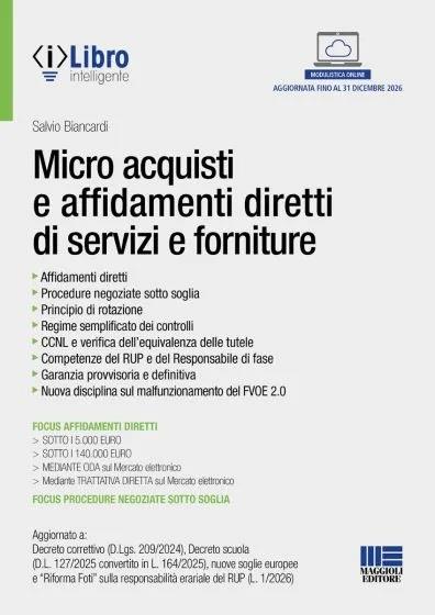 Micro acquisti e affidamenti diretti di servizi e forniture - Salvio Biancardi - copertina