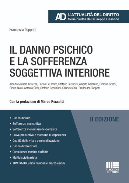 Il danno psichico e la sofferenza soggettiva interiore - copertina