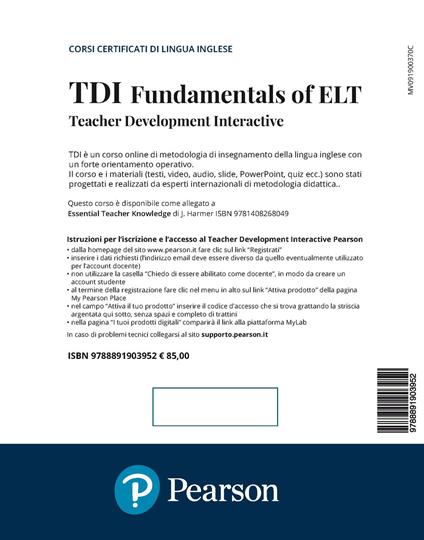 TDI. Teacher development interactive. Fundamentals of Elt. Con Contenuto digitale per accesso online - copertina
