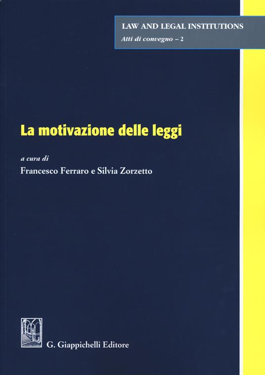 La motivazione delle leggi - copertina