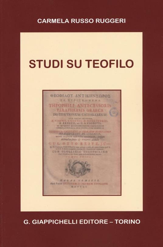 Studi su Teofilo - Carmela Russo Ruggeri - copertina