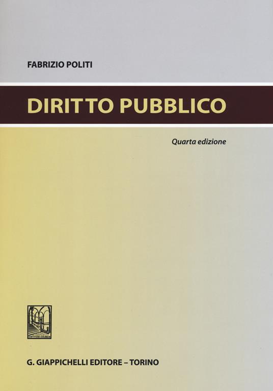 Diritto pubblico - Fabrizio Politi - copertina
