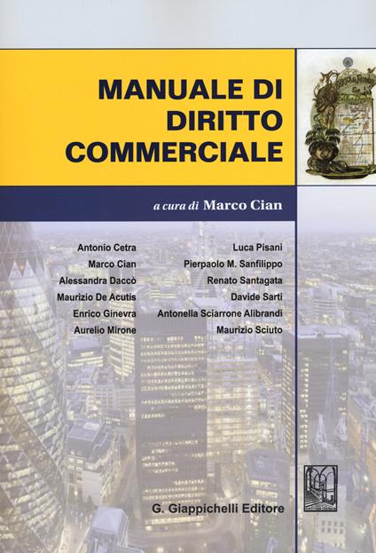 Manuale di diritto commerciale - copertina