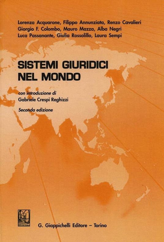 Sistemi giuridici nel mondo - copertina
