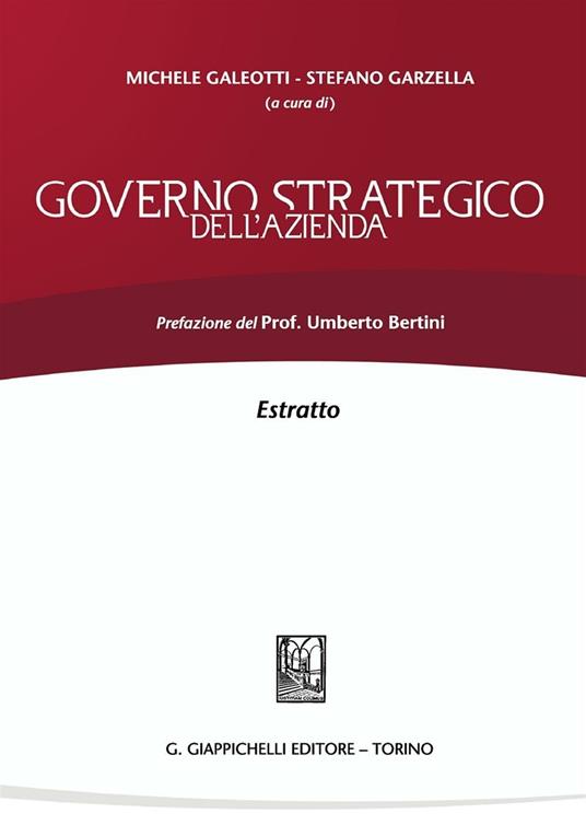 Governo strategico dell'azienda. Estratto - copertina