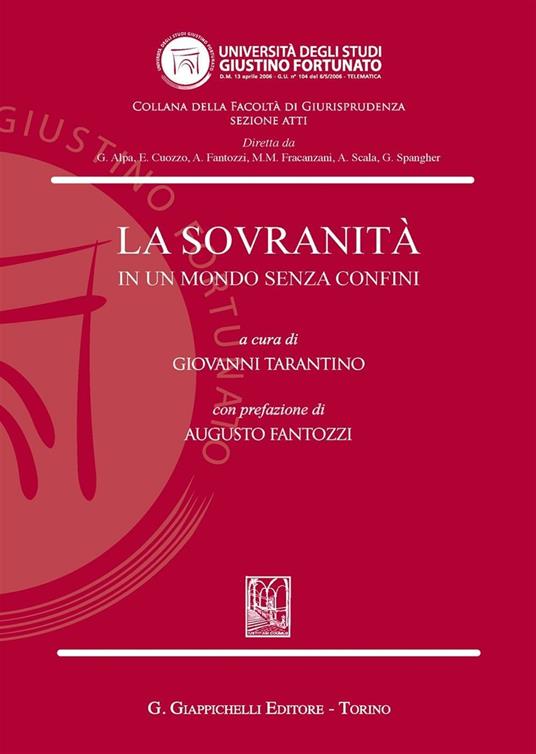 La sovranità in un mondo senza confini - copertina