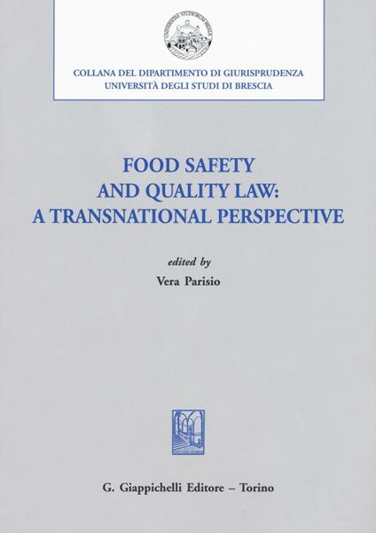 Food safety and quality law: a transnational perspective - copertina