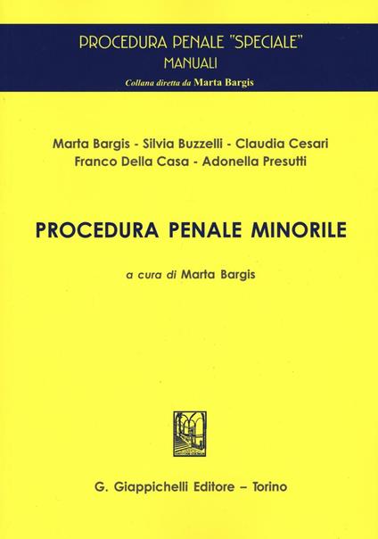 Procedura penale minorile - copertina