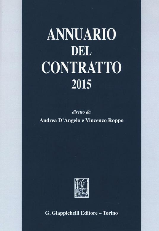 Annuario del contratto 2015 - copertina