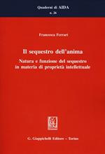 Il sequestro dell'anima. Natura e funzione del sequestro in materia di proprietà intellettuale