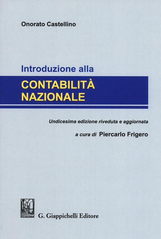 Introduzione alla contabilità nazionale - copertina