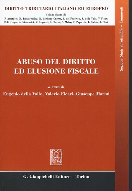 Abuso del diritto ed elusione fiscale - copertina
