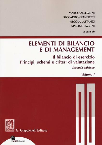 Gli elementi di bilancio e di management - copertina