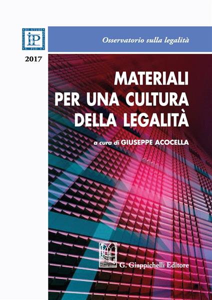 Materiali per una cultura della legalità 2017 - copertina