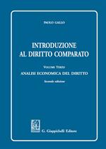 Introduzione al diritto comparato. Vol. 3: Analisi economica del diritto.